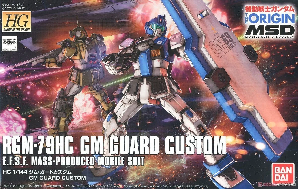 Bandai Gundam 1/144 HG The Origin #022 RGM-79HC GM Guard Custom Model Kit - Image 9