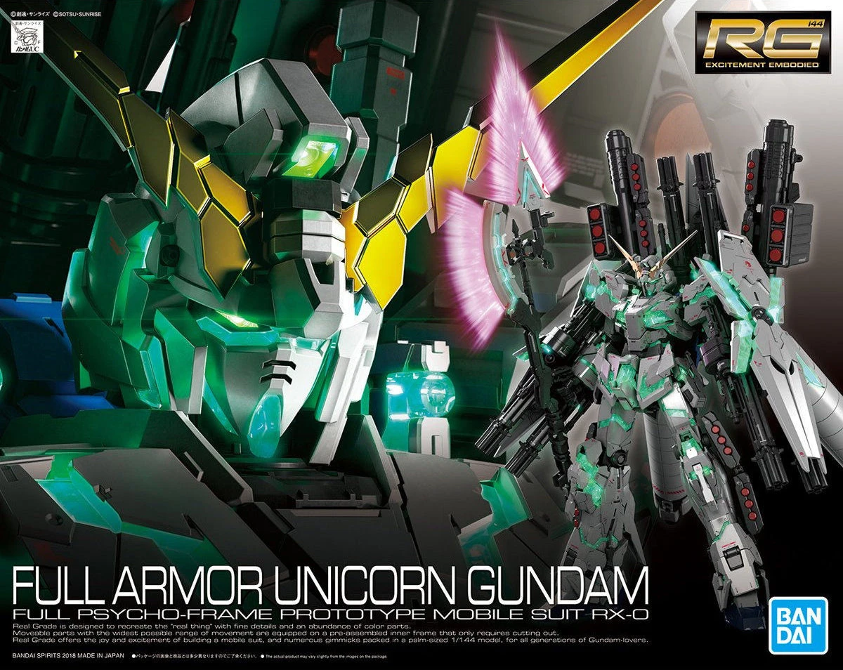 Bandai Gundam 1/144 RG #30 Unicorn RX-0 Full Armor Unicorn Gundam Model Kit - Image 12