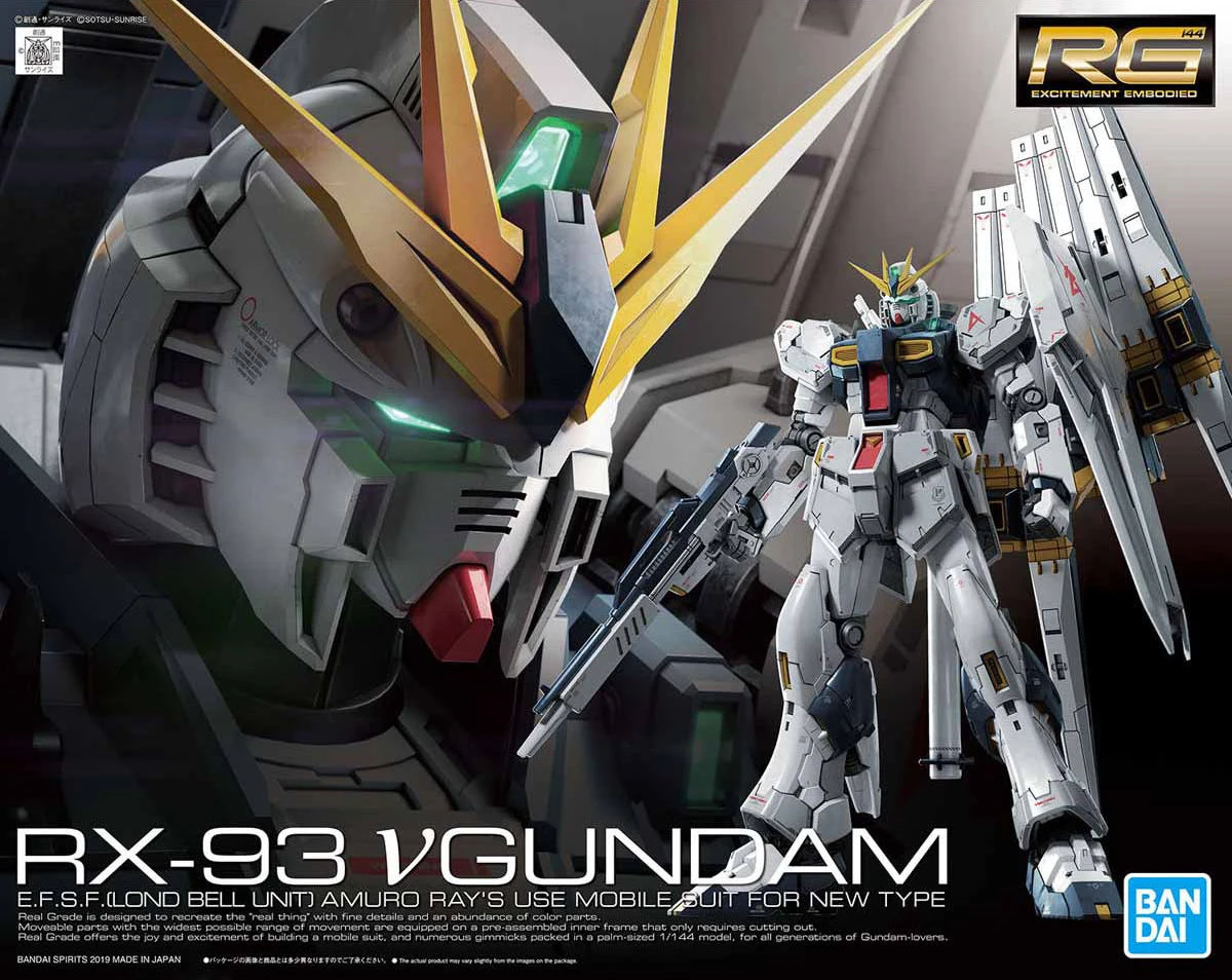 Bandai Gundam 1/144 RG #32 Char's Counterattack RX-93 V Nu Gundam Model Kit - Image 11