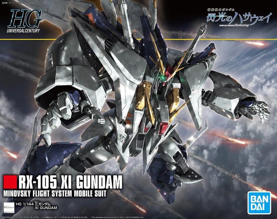 Bandai Gundam 1/144 HGUC #238 Hathaway's Flash RX-105 Xi Gundam Model Kit - Image 9