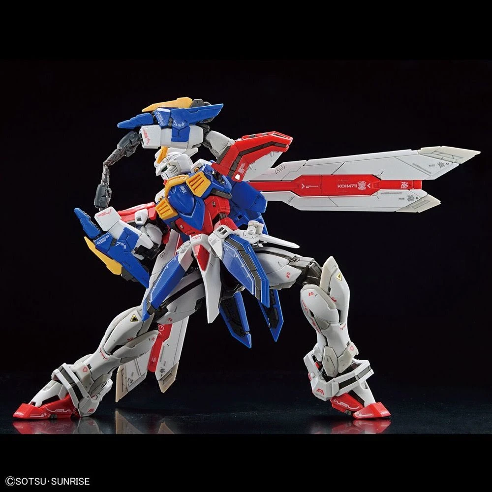 Bandai Gundam 1/144 RG #37 G Gundam GF13-017NJII God Gundam (Burning Gundam) Model Kit - Image 5