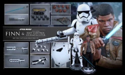 Hot Toys 1/6 Star Wars Episode VII The Force Awakens Finn And Riot Control Stormtrooper Sixth Scale MMS346