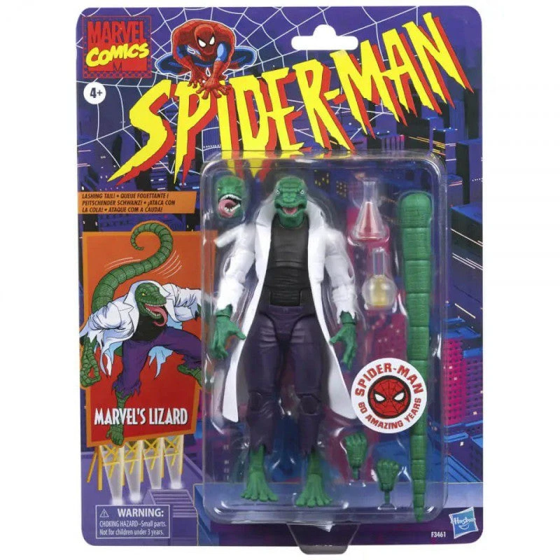 Hasbro Marvel Legends Retro Series Spider-Man Lizard Action Figure